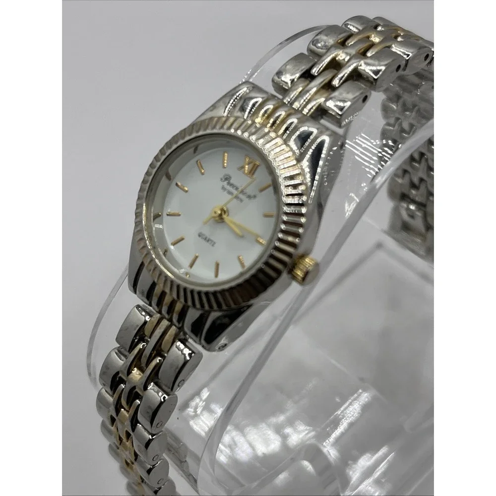 Gruen Precision Women's Watch 24mm Silver Gold Two Tone 7.25